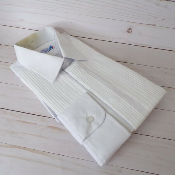 Contemporary Fit Pleated Bib Formal Men's Sh 2323 - Picture 2 of 5